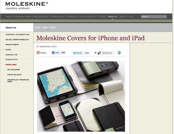 Moleskine Covers for iPhone and iPad