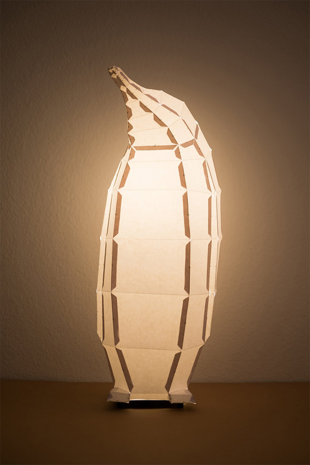 DIY Foldable Paper Animal Lights by MostLikely sculpture lighting animals