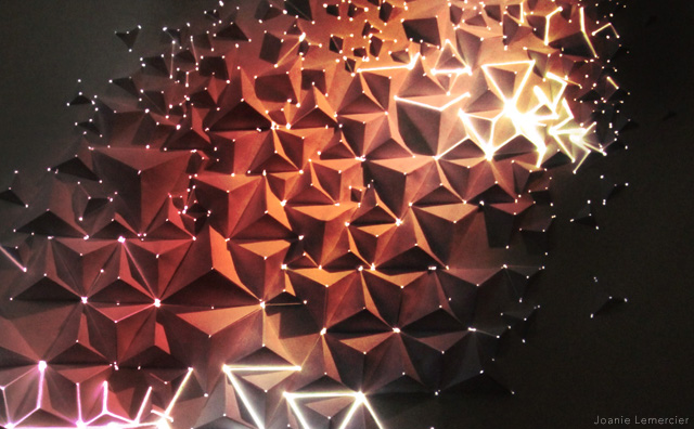 Origami Meets Projection Mapping projection paper origami geometric