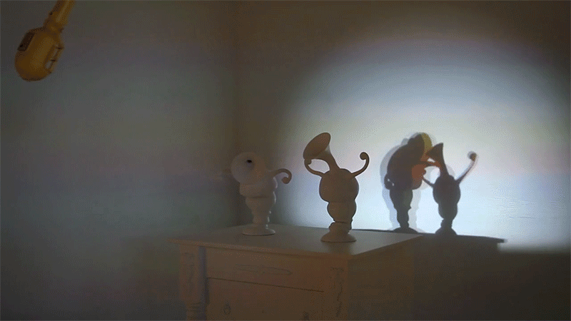 Dancing Shadow Sculptures by Dpt. and Laurent Craste [Updated] shadows projection porcelain light kinetic sculpture ceramics